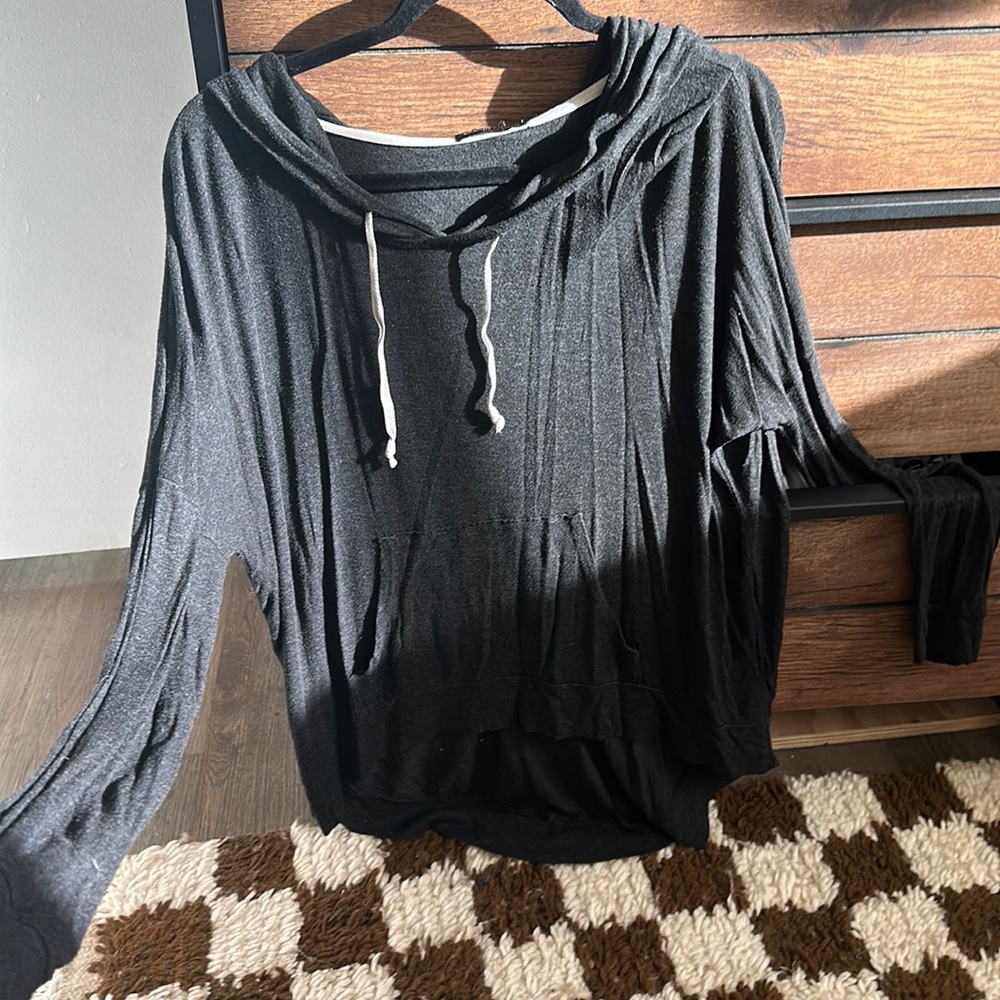 Brandy Melville Black Heathered Light Sweatshirt OS